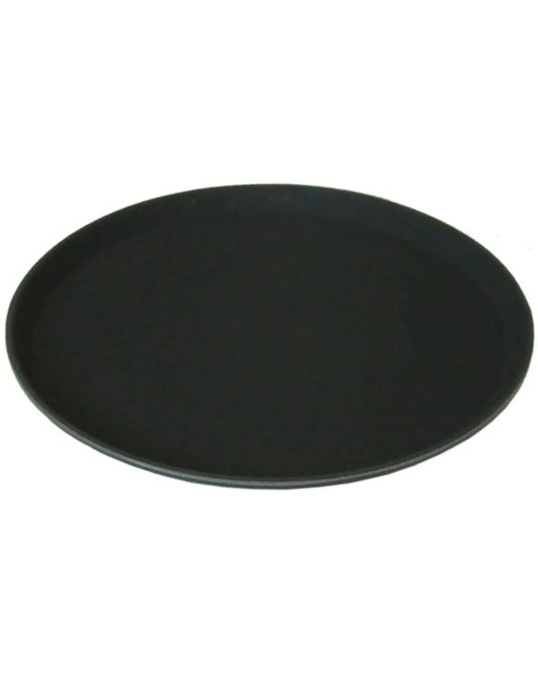 Beaumont 11″ Round Black Non Slip Tray For Cheap