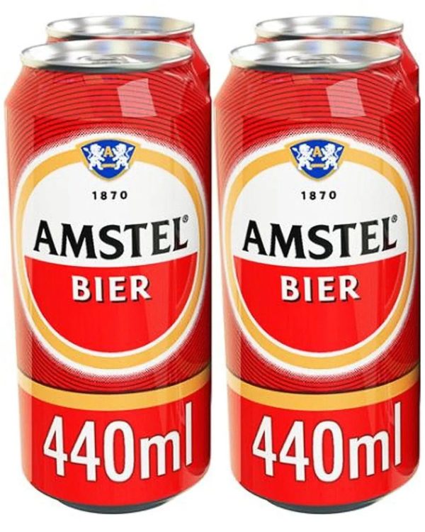 Amstel Lager Beer Can Multipack, 4 x 440 ml Discount