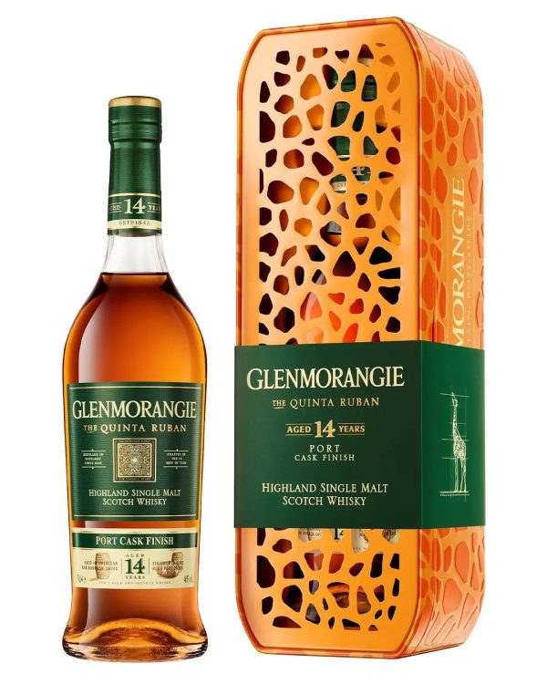 Glenmorangie The Quinta Ruban 14 Year Old Whisky Giraffe Gift Set, 70 cl Online now