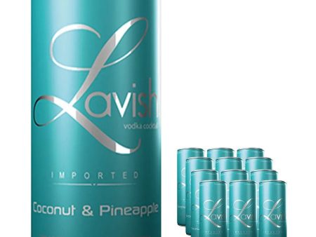 Lavish Coconut & Pineapple Vodka Cocktail Can Multipack, 12 x 330 ml Online Hot Sale