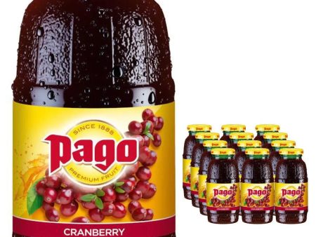 Pago Cranberry Juice Multipack, 12 x 200 ml Fashion