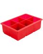 Beaumont 6 Cavity Red Silicone Ice Cube Mould Hot on Sale