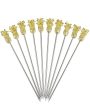 Beaumont Pineapple Gold Plated Garnish Pick PK10 Cheap