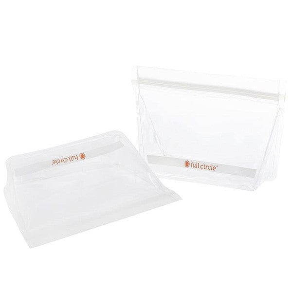 Full Circle ZipTuck Reusable Snack Bags 2pk - Clear For Cheap