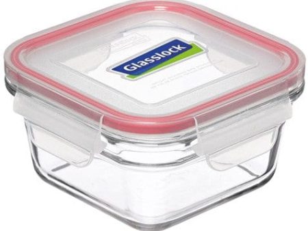 Glasslock Oven Safe Container 405ml Square Red Discount