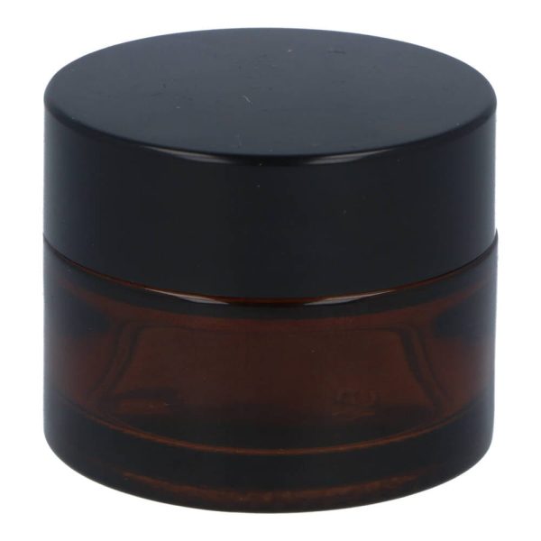 Glass Reusable Jar with Lid 15ml - Amber Sale