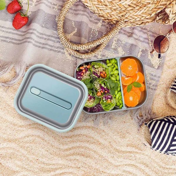 Bentgo Microwavable Stainless Steel Leak-proof Lunch Box 1200ml Aqua Online now