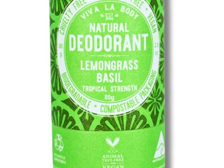 Viva La Body Natural Deodorant 80g - Basil Lemongrass Online Sale