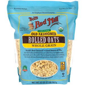 BOB S RED MILL Organic Old Fashioned Rolled Oats Whole Grain, 907g Online now