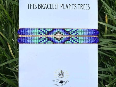 SEDA Collective INGA Bracelet Friendship Set No.3 - Blue & Teal Triangles For Cheap