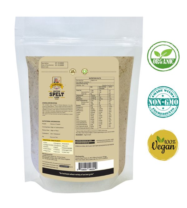 LONDON SUPER FOODS Organic British Spelt Flour, 300g on Sale