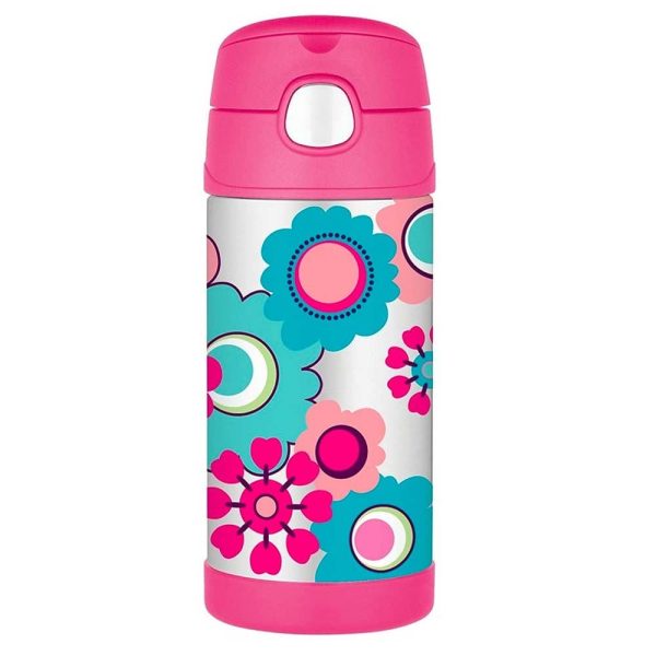 Thermos FUNtainer Insulated Stainless Steel Bottle 355ml - Flower Online now