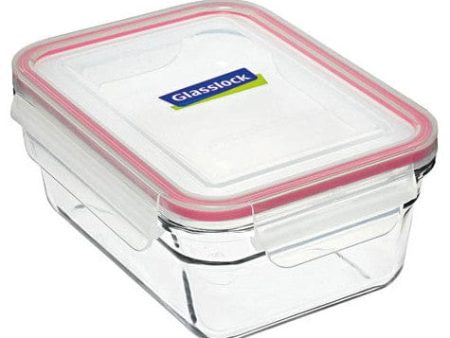 Glasslock Oven Safe Container 970ml Rectangle Red Discount