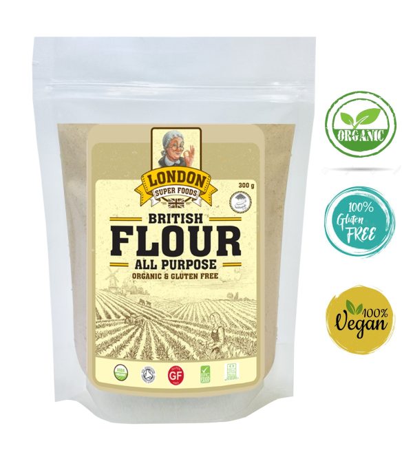 LONDON SUPER FOODS Organic British Flour All Purpose, 300g Sale