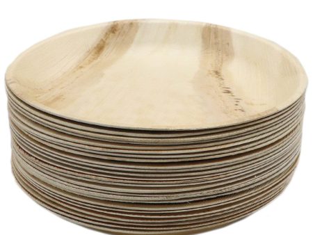 Palm Leaf Small Plate 25pk - Round Online now