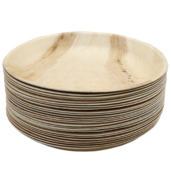 Palm Leaf Small Plate 25pk - Round Online now