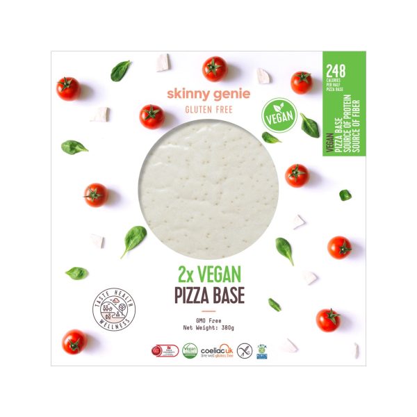 SKINNY GENIE Vegan Plain Pizza Base (26cm) - 2 Pcs, 380g Sale