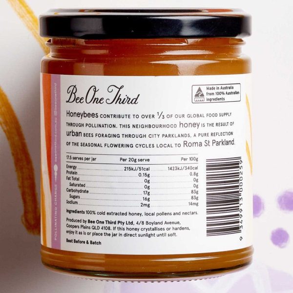 Bee One Third Raw Neighbourhood Honey 350g Cheap