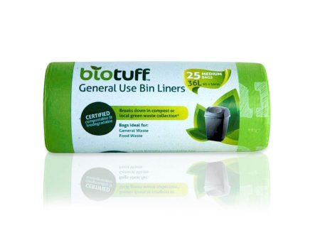 Biotuff Compostable 36L Liner - 25 bags Online Sale