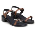 Ahimsa Lucia Vegan Heeled Sandals - Brown on Sale