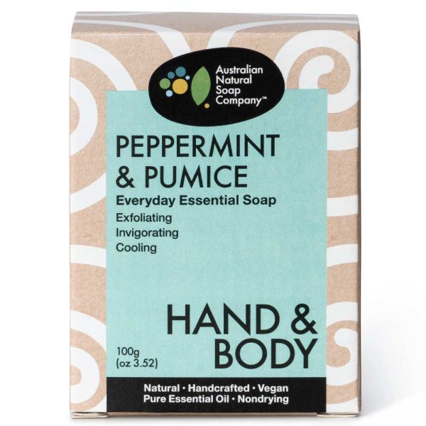 Australian Natural Soap Company Hand & Body Soap Bar - Peppermint & Pumice Cheap