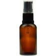 Amber Glass Bottle with Black Serum Pump 15ml Online Hot Sale