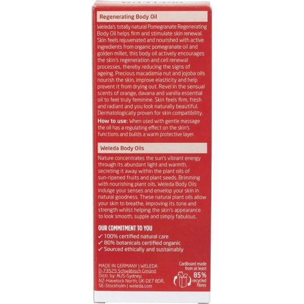 Weleda Pomegranate Regenerating Body Oil 100ml on Sale