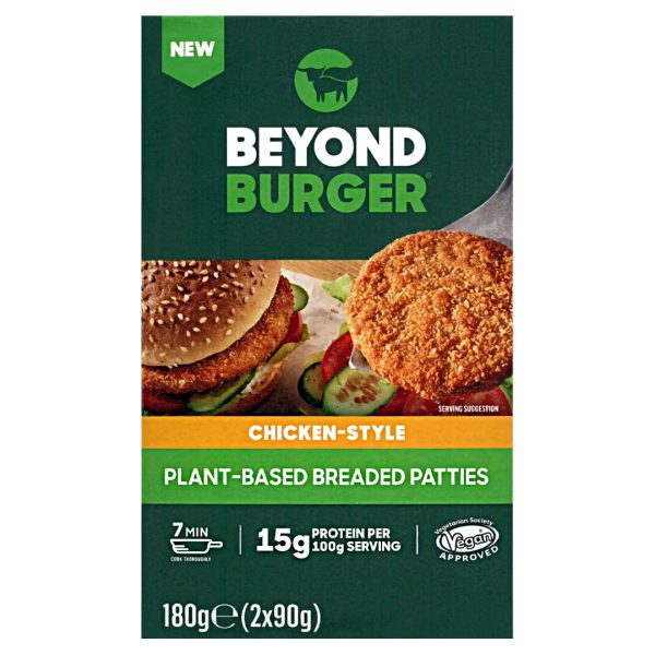 BEYOND MEAT Beyond Burger, Vegan Burger, Chicken-Style Plant Based Breaded Patties - 180g For Cheap