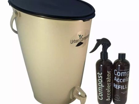 Urban Composter Bokashi Compost Starter Kit 16L - Black Cheap