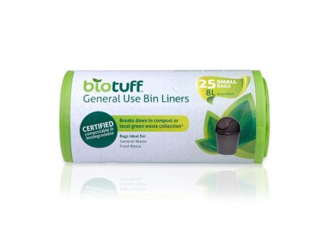 Biotuff Compostable Kitchen Tidy Bags 8L - 25 bags Online Sale