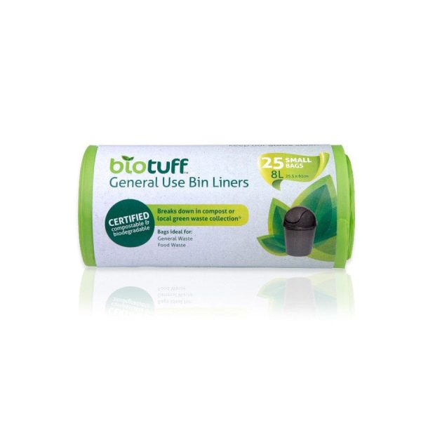 Biotuff Compostable Kitchen Tidy Bags 8L - 25 bags Online Sale