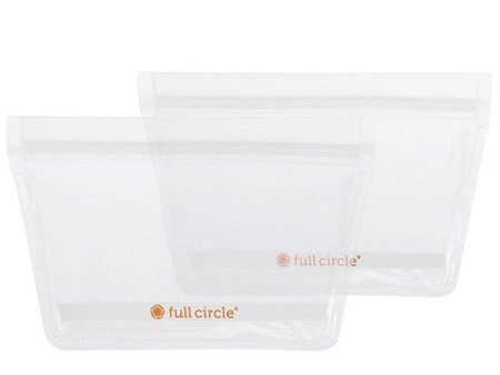 Full Circle ZipTuck Reusable Snack Bags 2pk - Clear For Cheap