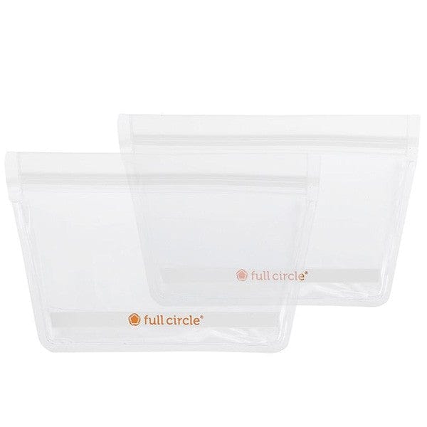 Full Circle ZipTuck Reusable Snack Bags 2pk - Clear For Cheap