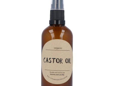 Biome Castor Oil Certified Organic in Glass Bottle 100ml Hexane Free For Discount