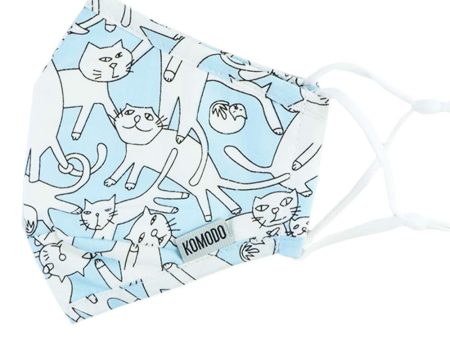 Reusable Cloth Face Mask - Kitty Kat Blue Supply