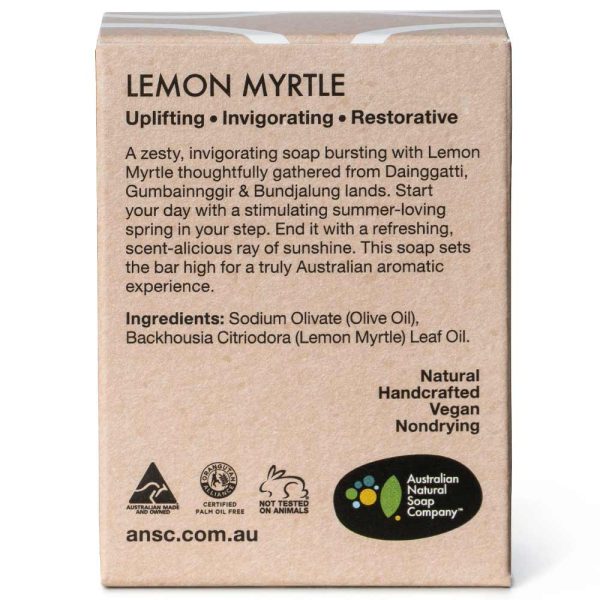 Australian Natural Soap Company Hand & Body Soap Bar - Lemon Myrtle For Discount