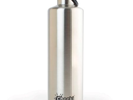 Cheeki 1 Litre Stainless Steel Insulated Bottle - Silver on Sale