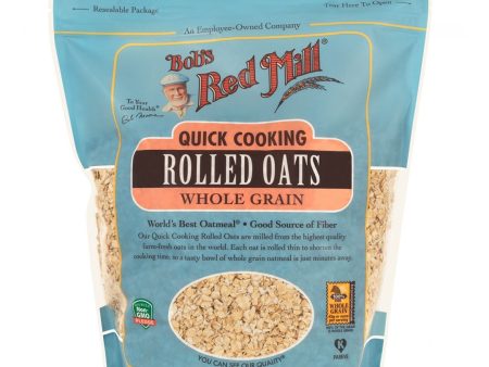 BOB S RED MILL Quick Cooking Rolled Oats Whole Grain, 907g For Sale