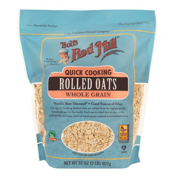 BOB S RED MILL Quick Cooking Rolled Oats Whole Grain, 907g For Sale