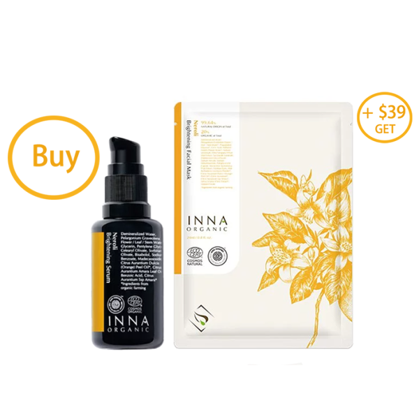 【Special Offer】Buy Inna Organic Inna Organic Neroli Brightening Serum Get Neroli Whitening Facial Mask For Only $39 Sale