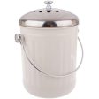 Appetito Steel Compost Bin 4.5L - White on Sale