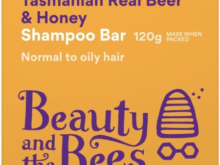 Beauty & the Bees Real Beer & Honey Shampoo Bar 120g - Ginger, Cinnamon, Nutmeg Supply