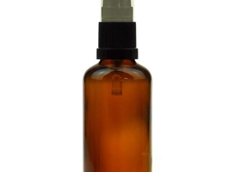 Amber Glass Bottle with Black Serum Pump 50ml Hot on Sale