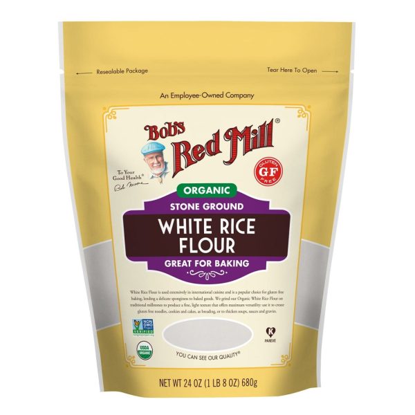 BOB S RED MILL Organic White Rice Flour, 680g, Gluten Free Supply