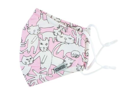 Kids Face Mask - Kitty Kat Pink For Sale