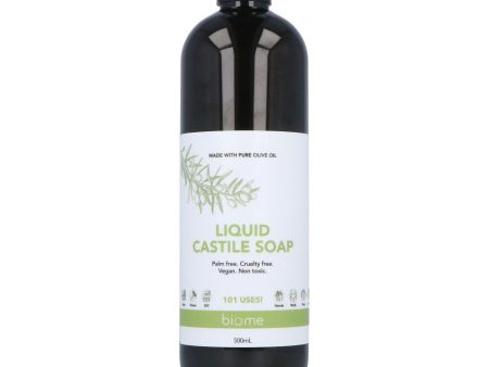 Biome Concentrated Liquid Castile Soap Unscented 500ml Australian Made (Plastic Bottle) Online Sale