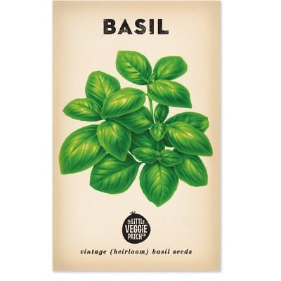 Little Veggie Patch Heirloom seeds - basil sweet genova Online