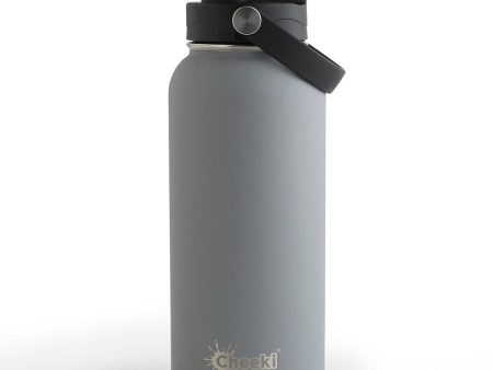 Cheeki Insulated Adventure Bottle 1 Litre - Slate For Cheap