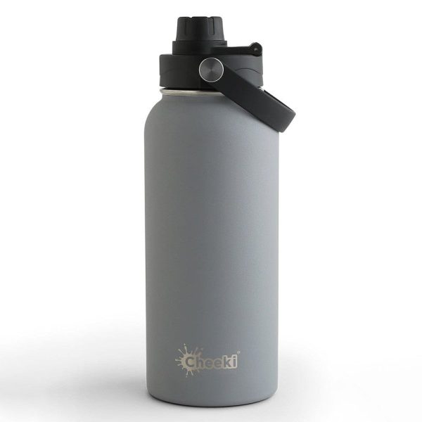 Cheeki Insulated Adventure Bottle 1 Litre - Slate For Cheap