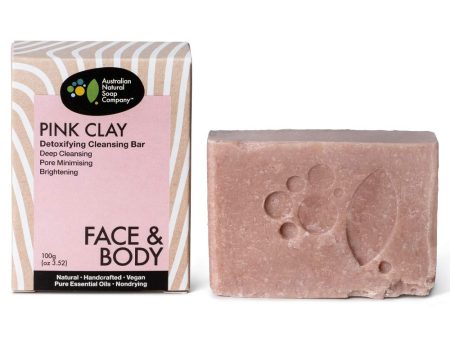 Australian Natural Soap Company Face & Body Bar - Pink Clay For Sale